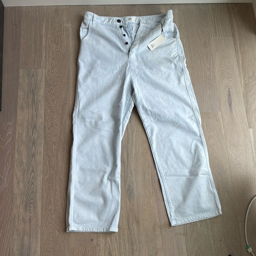 Ami Wide Leg Low Crotch denim pants
